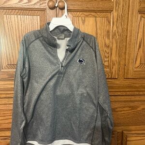 Penn State Gray Quarter-Zip Pullover with Logo. Medium by Knights Apparel